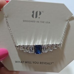 Elegant Silver and Blue Necklace by BP